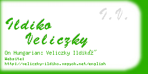 ildiko veliczky business card